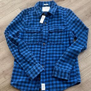 Abercrombie & Fitch Blue Checkered Button-Down Shirt